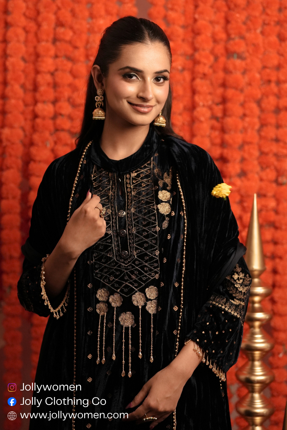 FESTIVE NAVY LUXURY SHARARA SET