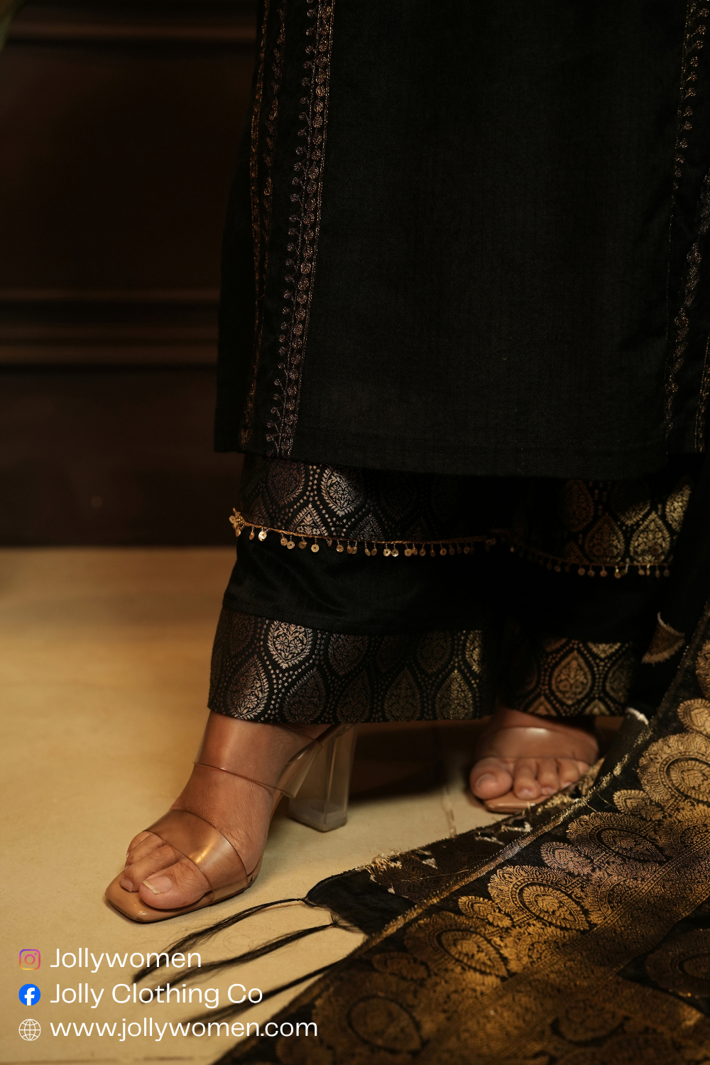 BLACK LUXURY KURTA SET