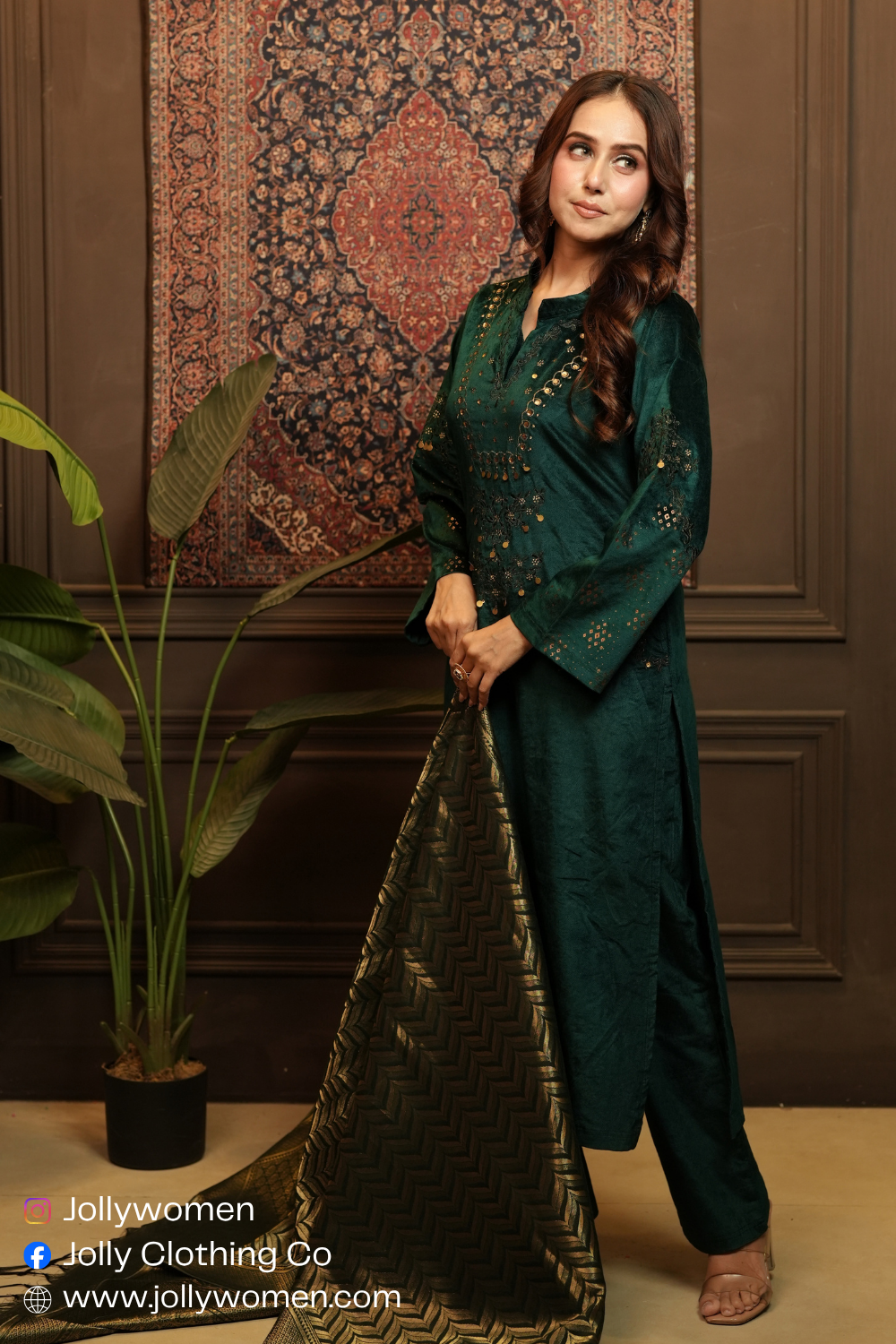 GREEN PREMIUM DUPATTA SET