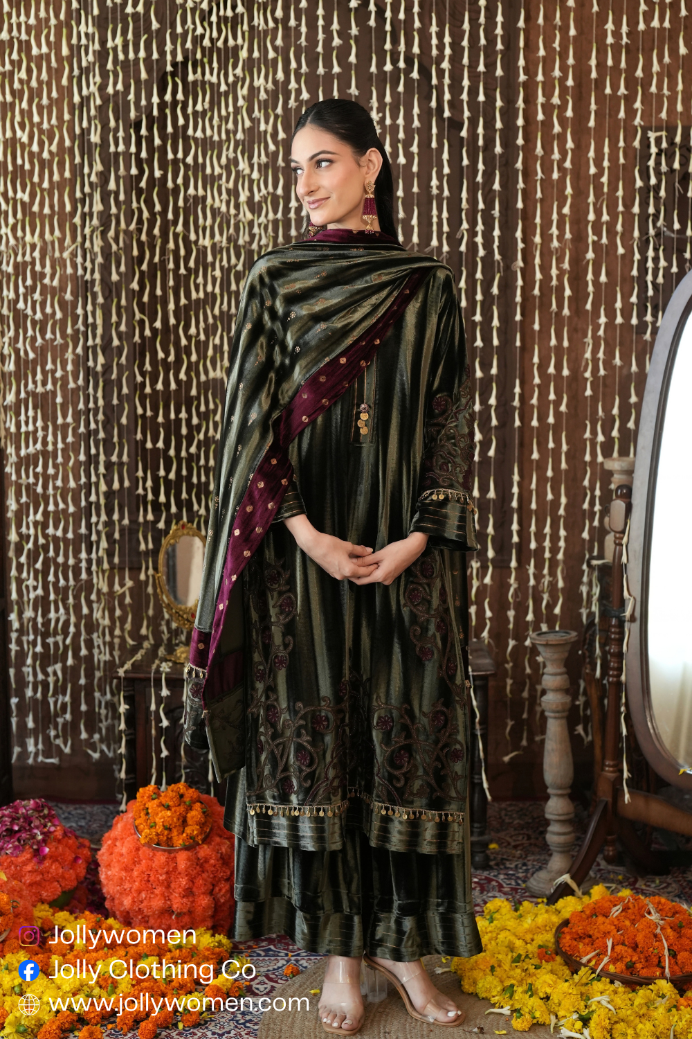 OLIVE LUXURY SHAWL SET