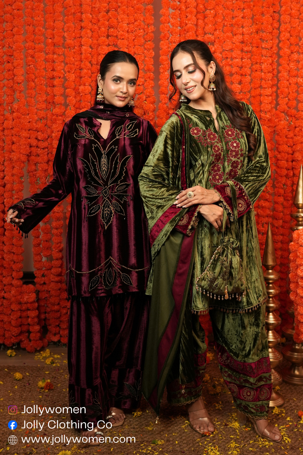 LUXURY GREEN FESTIVE FUSION SET