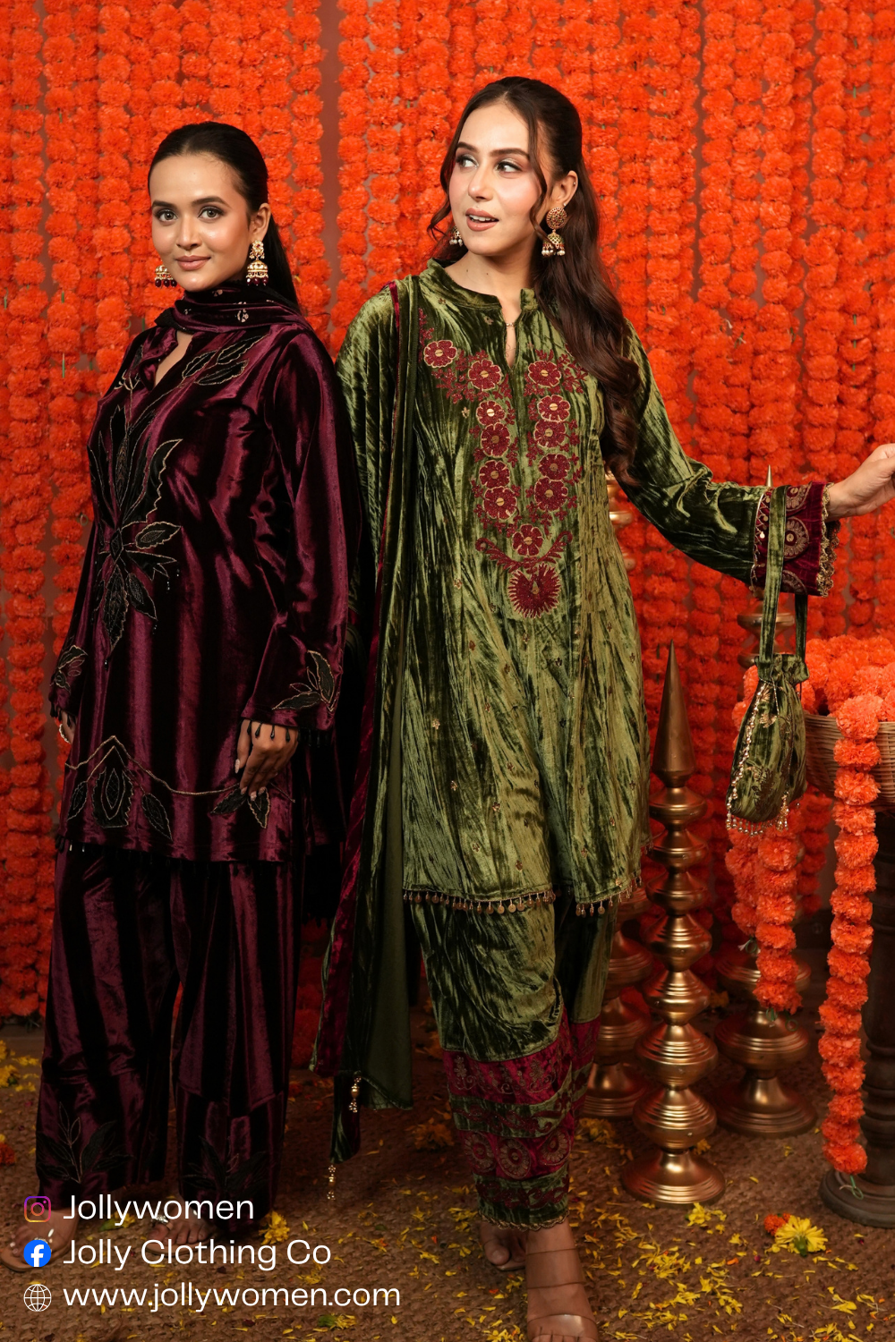 LUXURY GREEN FESTIVE FUSION SET