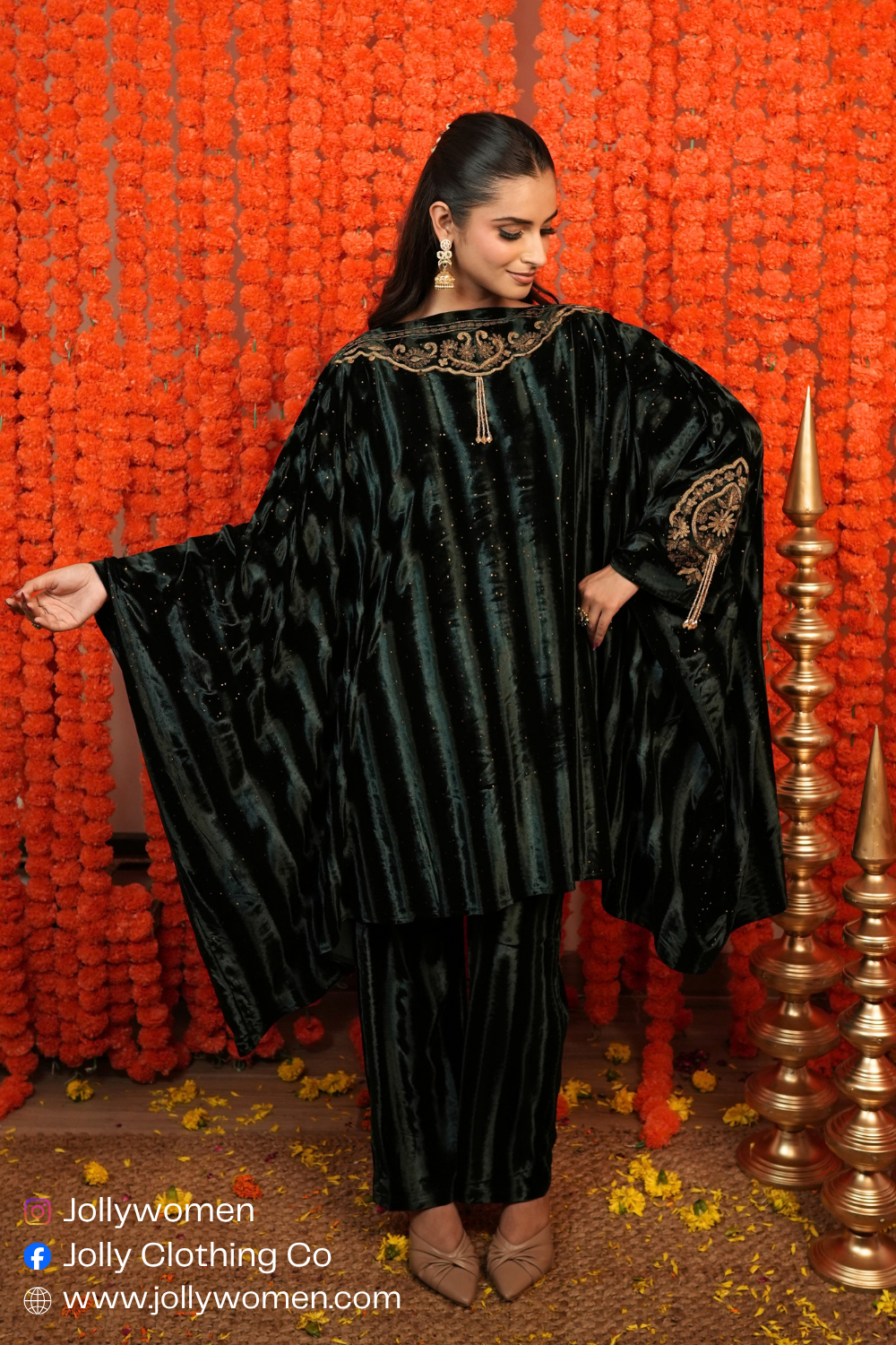 LUXURY GREEN KAFTAN SET