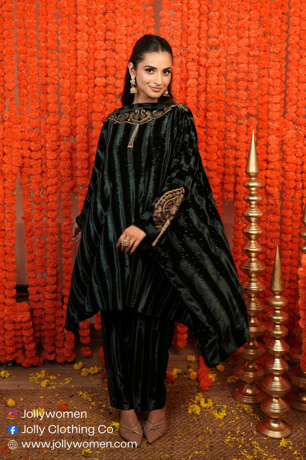 LUXURY GREEN KAFTAN SET